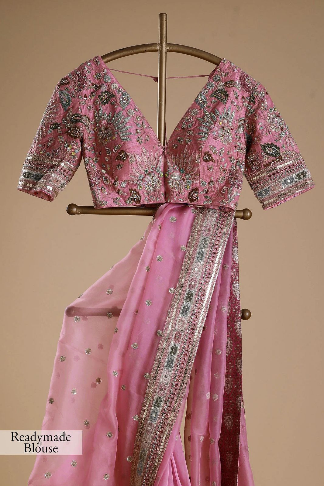 Elegant Organza Silk Designer Saree with Thread & Sequin Work | The Sareen Exclusive