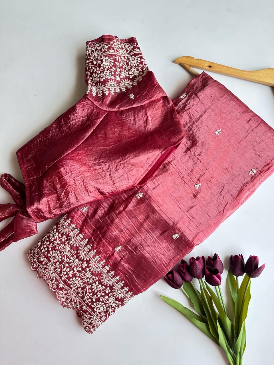 Asvi Floral Butta-3 β Elegant Pure Crush Silk Saree