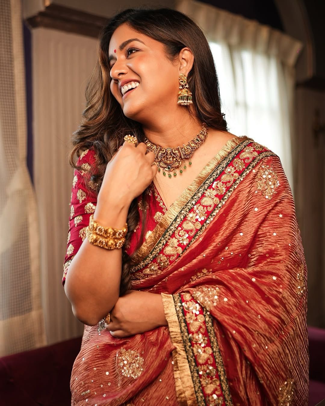 VF Bollywood Designer Banarasi Crush Saree with Sequin & Embroidery Work – Premium Partywear Saree | C-257RF