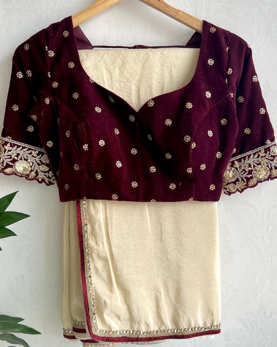 Super Hit Mirror Lace Saree in Rich Chinon Fabric | The Sareen Exclusive