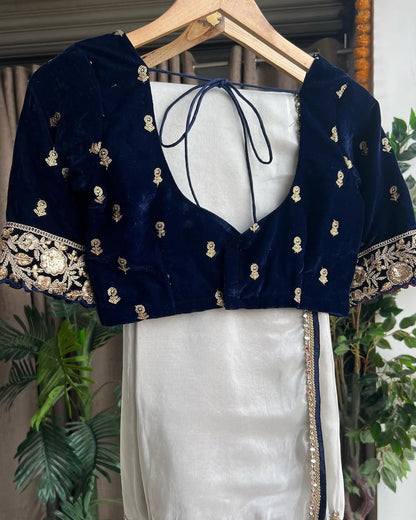 Super Hit Mirror Lace Saree in Rich Chinon Fabric | The Sareen Exclusive
