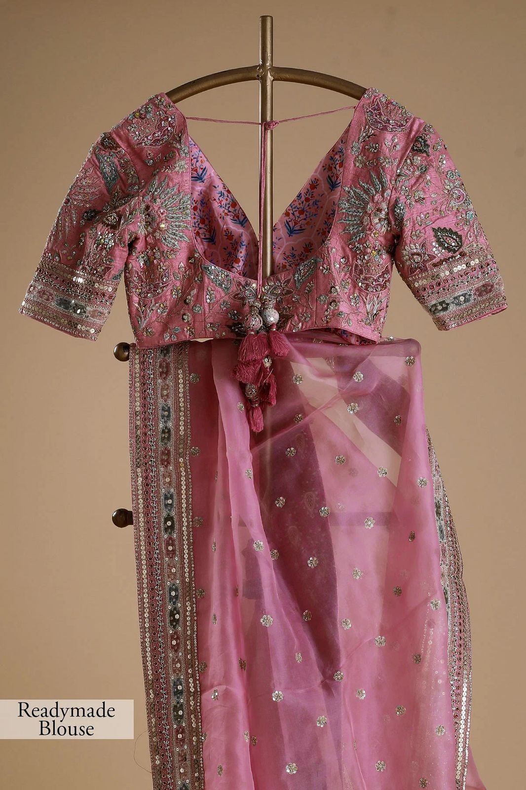 Elegant Organza Silk Designer Saree with Thread & Sequin Work | The Sareen Exclusive