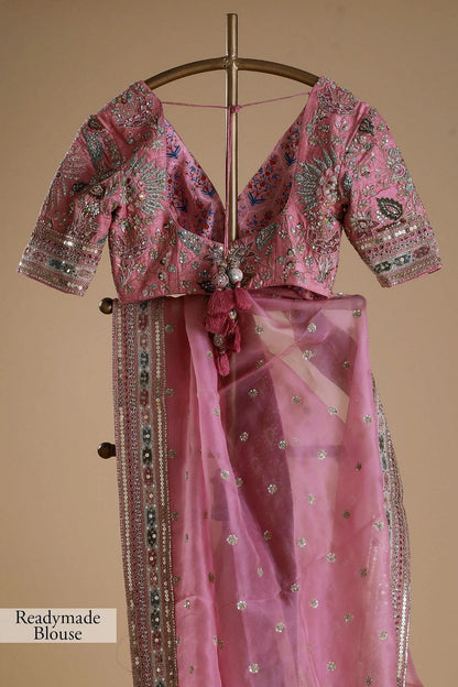 Elegant Organza Silk Designer Saree with Thread & Sequin Work | The Sareen Exclusive