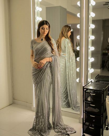 Sitara – Premium Sequin Embroidered Georgette Saree