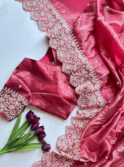 Asvi Floral Butta-3 – Elegant Pure Crush Silk Saree
