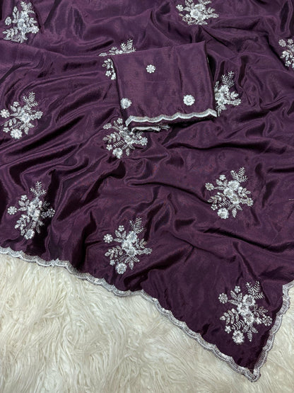 Chinnon Silver Butta Magic – Elegant Party Wear Saree