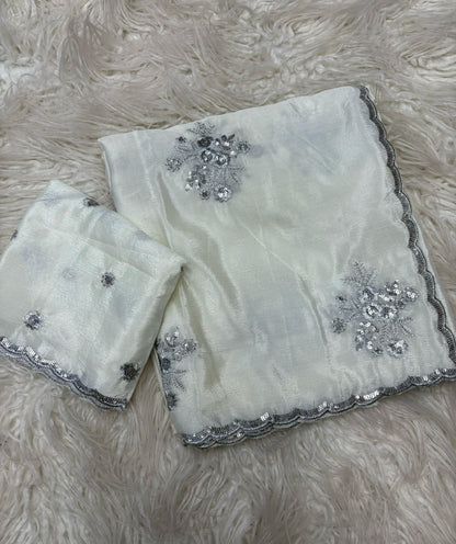 Chinnon Silver Butta Magic – Elegant Party Wear Saree