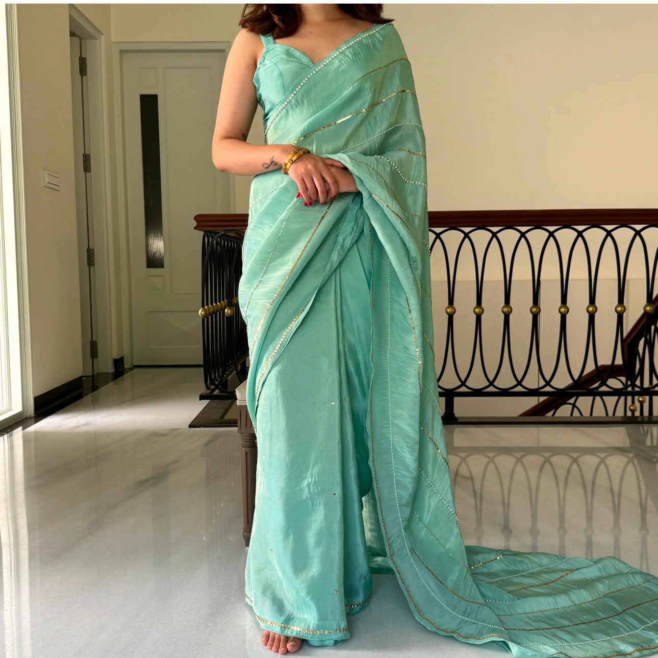Grace in Every Thread – Handcrafted Semi Pure Silk Saree
