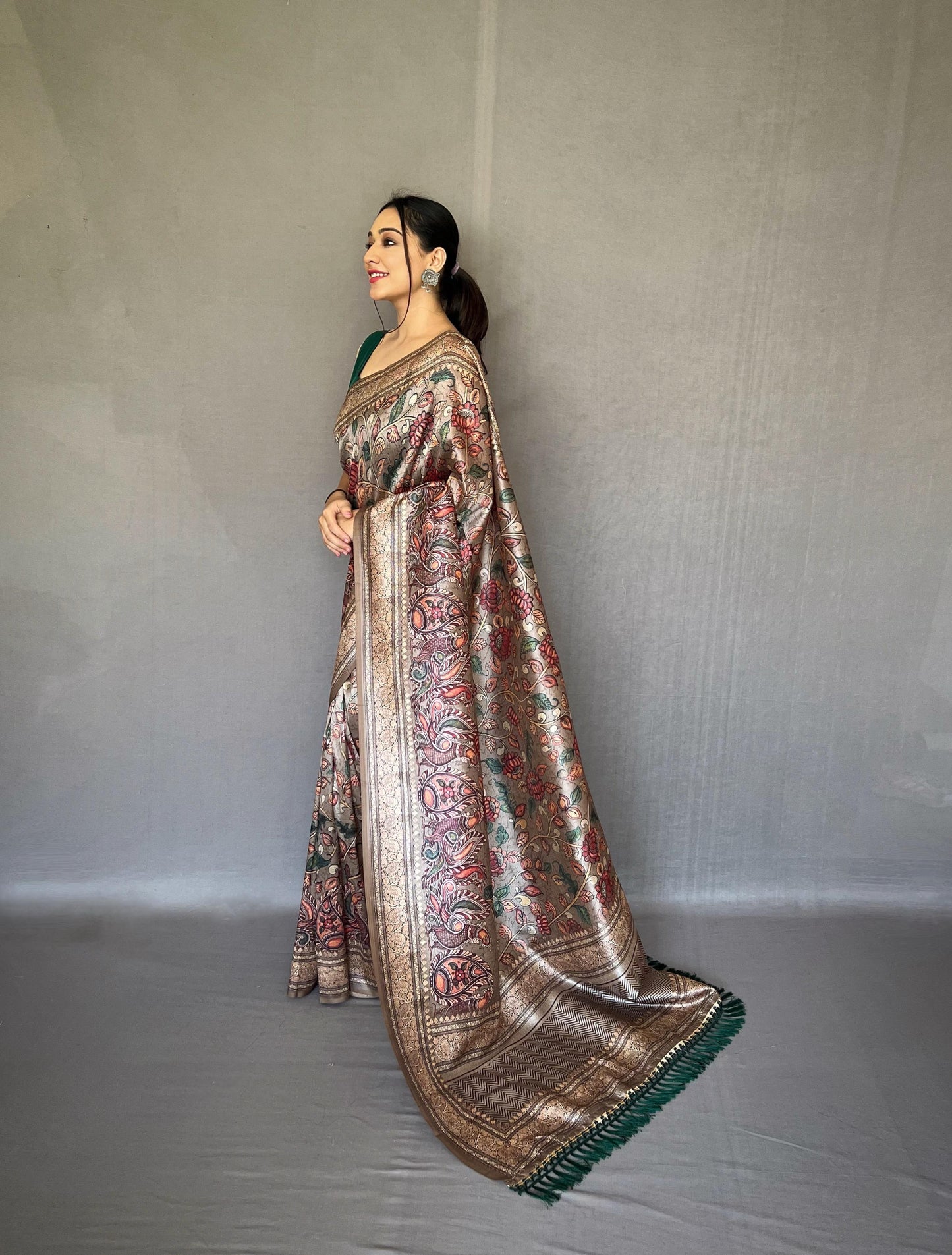 DIVA Kalamkari Fusion Soft Silk Saree – A New Age of Elegance