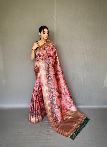 DIVA Kalamkari Fusion Soft Silk Saree – A New Age of Elegance
