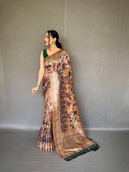 DIVA Kalamkari Fusion Soft Silk Saree – A New Age of Elegance