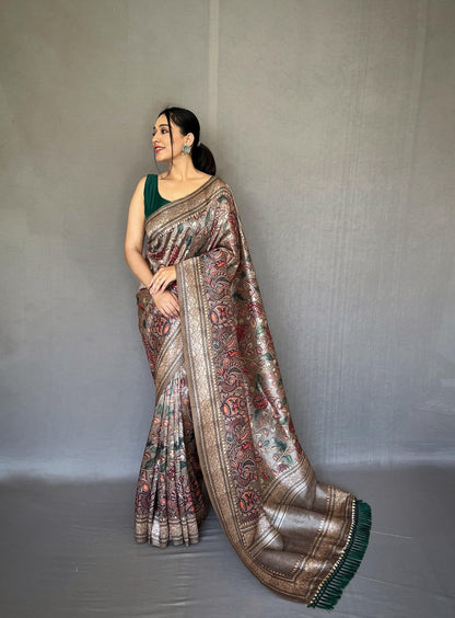 DIVA Kalamkari Fusion Soft Silk Saree – A New Age of Elegance