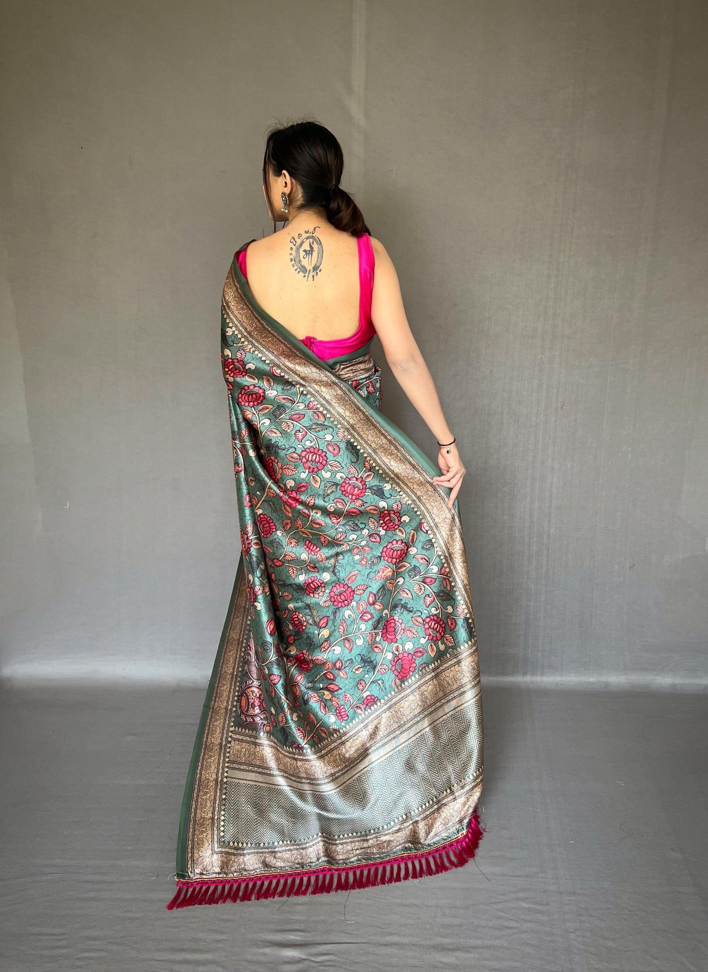 DIVA Kalamkari Fusion Soft Silk Saree – A New Age of Elegance