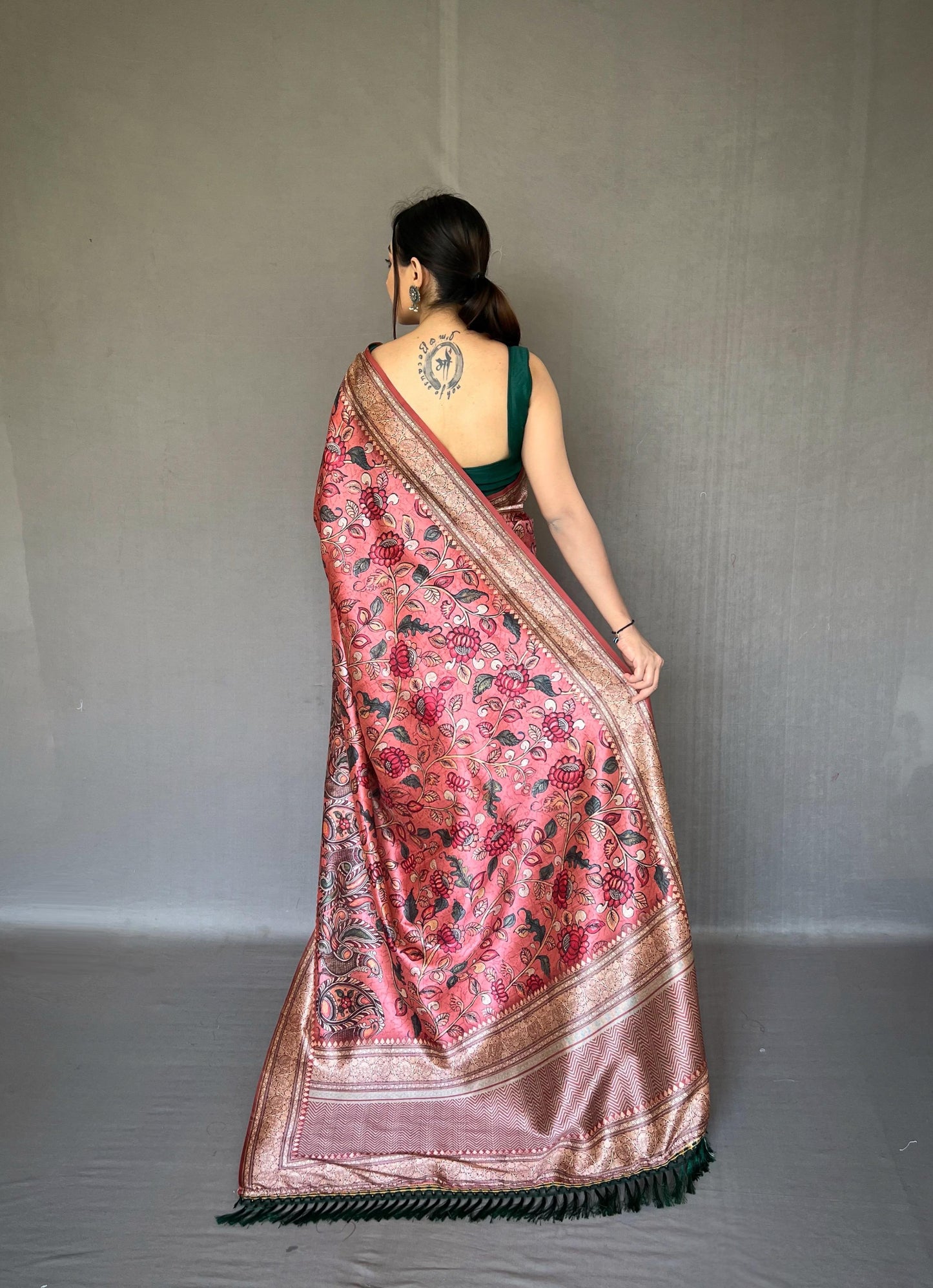 DIVA Kalamkari Fusion Soft Silk Saree – A New Age of Elegance