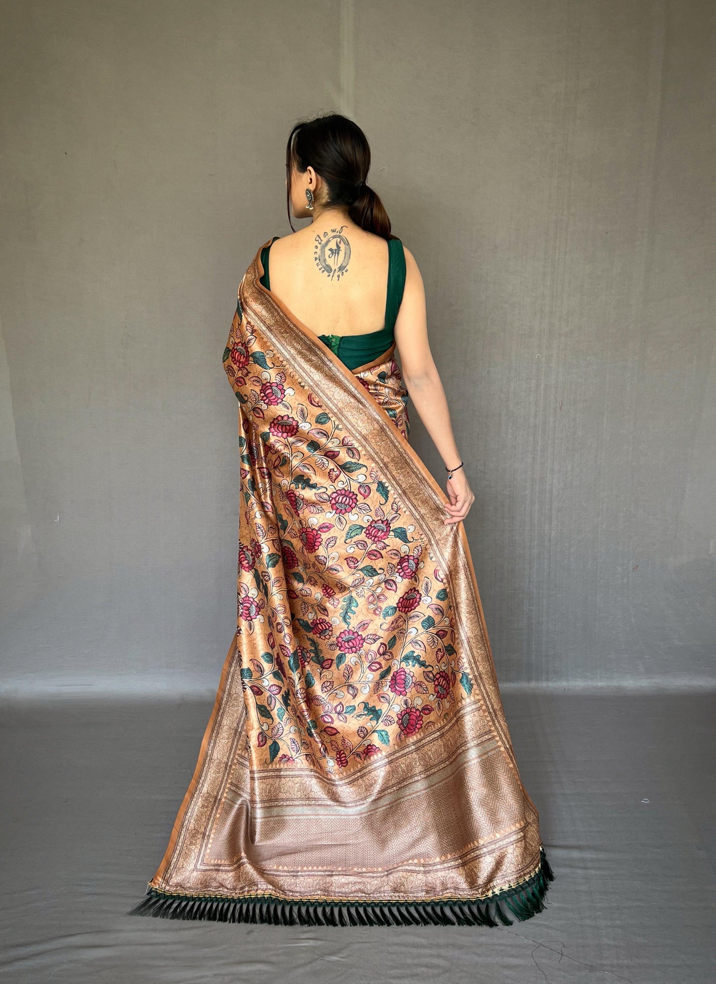 DIVA Kalamkari Fusion Soft Silk Saree – A New Age of Elegance