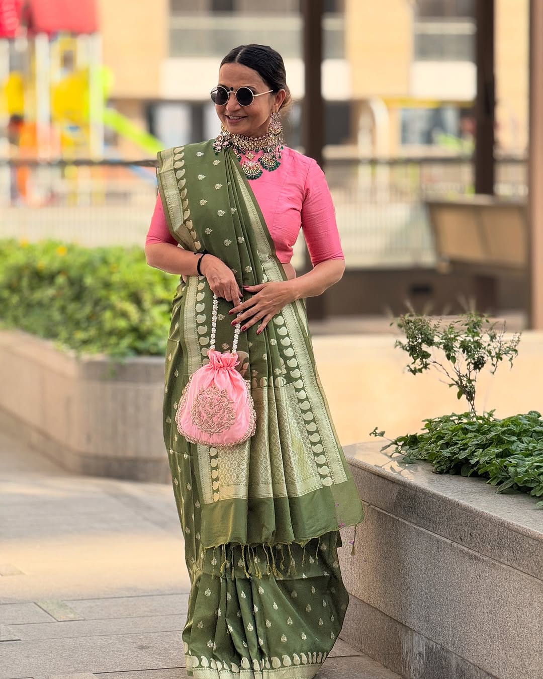 VF Pure Banarasi Cotton Saree with All-Over Zari Weaving & Rich Tassel Pallu – Classic Traditional Wear | C-529A